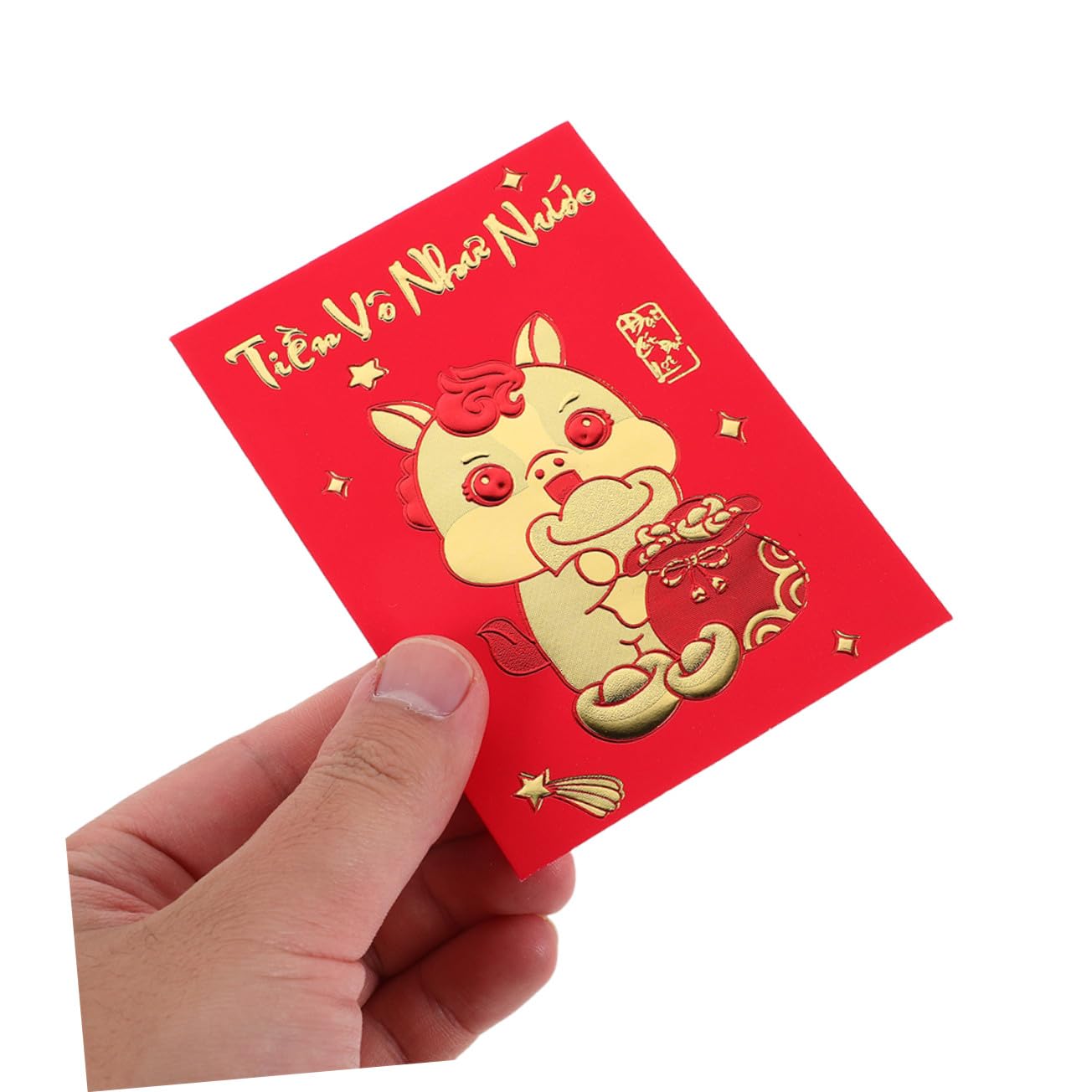 DOITOOL 360 Piezas Sobres Rojos Creativos para Año del Caballo de Hong Bao Vietnamitas Resistentes Diseño Elegante y para Festivales y Regalos Auspiciosos