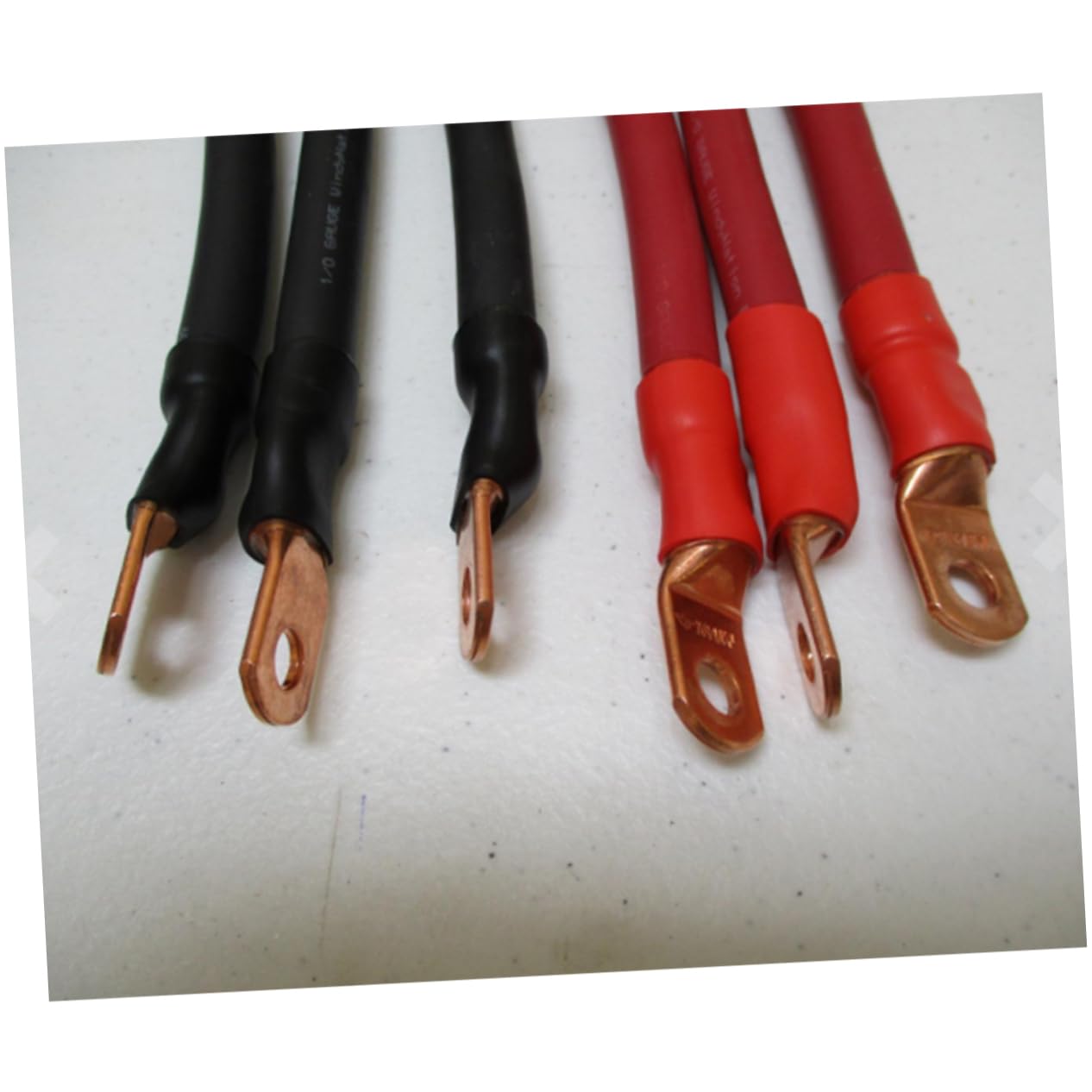 BESTonZON 50pcs Heavy Duty Wire Lugs Models Tubular Terminal Connectors for Automotive and Battery Use Closed Ends Bare Copper Eyelets Electrical Connectors