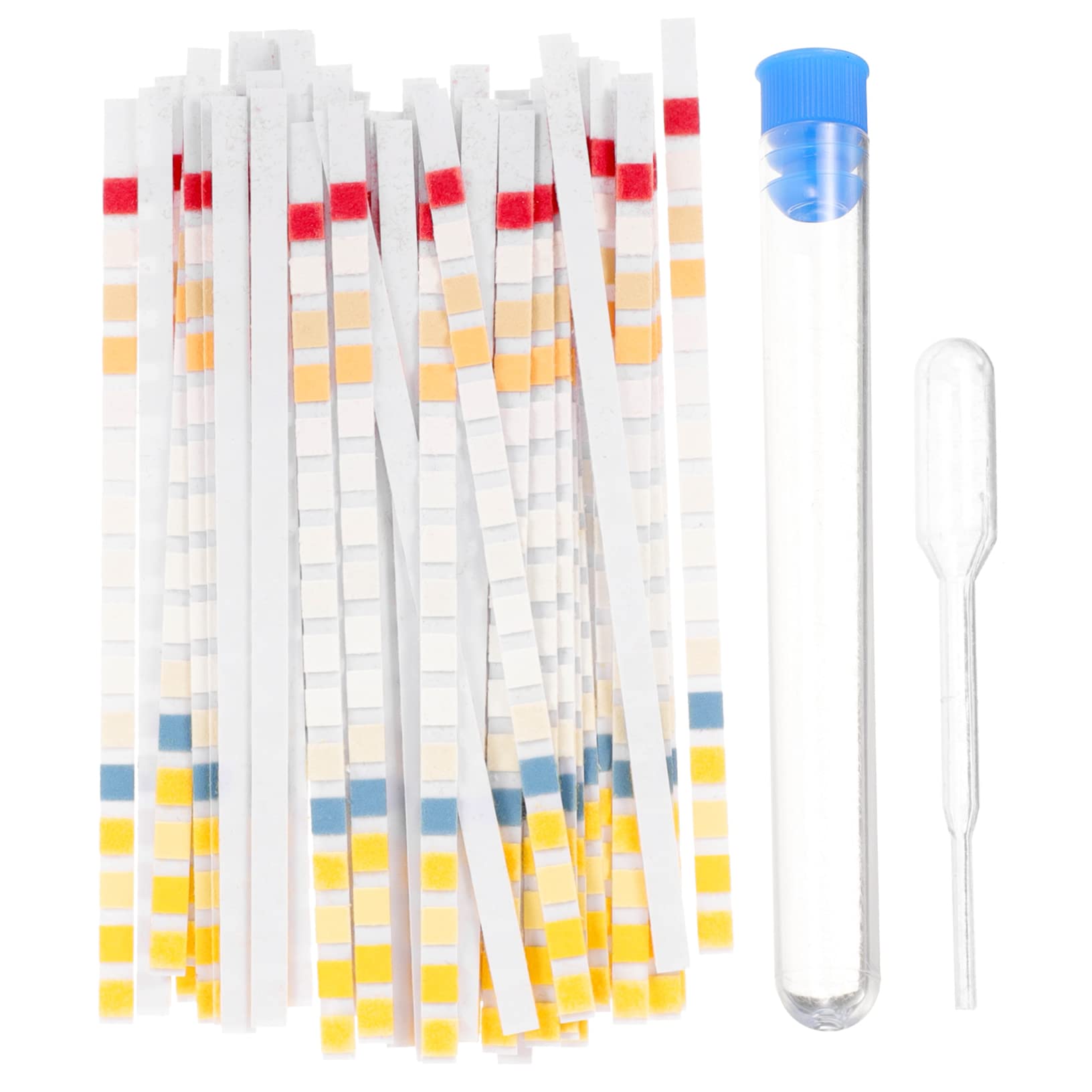 UPKOCH 3 Sätze Wasser Teststreifen Für Trinkwasser Einfacher Wasserqualitätstest Für Schnelle Und Sichere Messung Von Ph Härte Und Pipette Und Testrohr 50 Stück * 3
