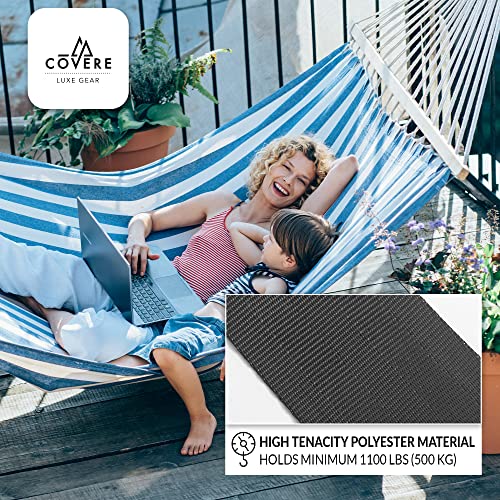 Covere Luxe Gear Hammock Strap - 10 Ft Long Camping Hammock - Heavy Duty - Very Thick- Crucial For Camping, Hiking, Backpacking - Incl. Carry Bag And Carabiner Hook #TOP3