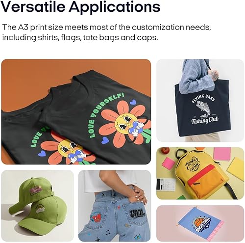 Miniatura 7 de Procolored F13 Panda DTF Impresora A3 L1800 Camiseta de impresión de transferencia de ropa directa a película con circulación de tinta blanca y