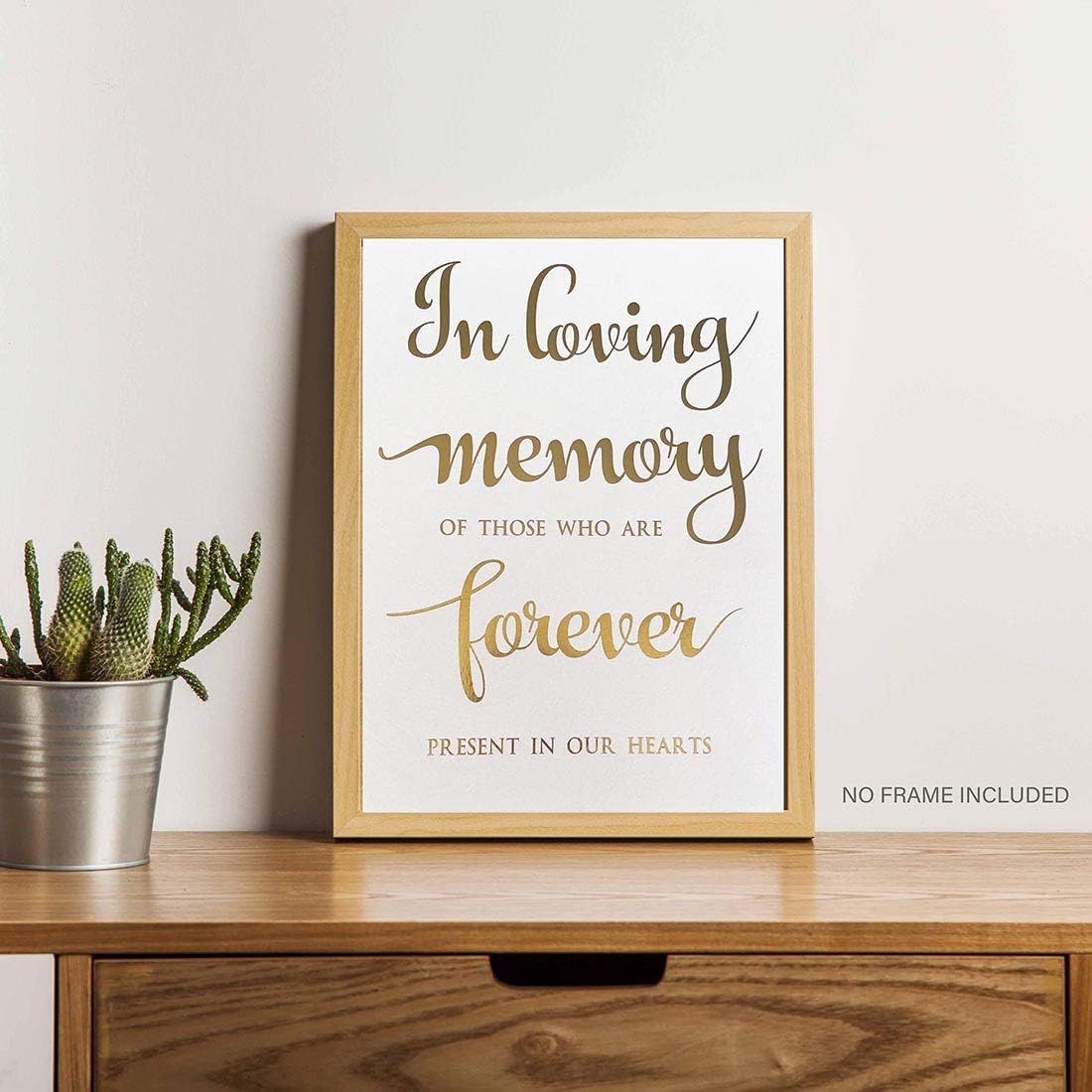 MAGJUCHE tarjeta de recuerdo de boda dorada con texto en inglés In ...