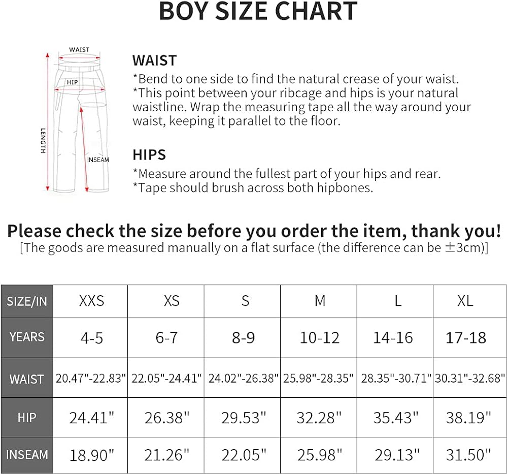 JOMLUN Boys Fleece Lined Hiking Pants Outdoor Soft shell Snow Ski Waterproof Windproof Kids Warm Cargo Insulated Pant Winter : Clothing, Shoes & Jewelry