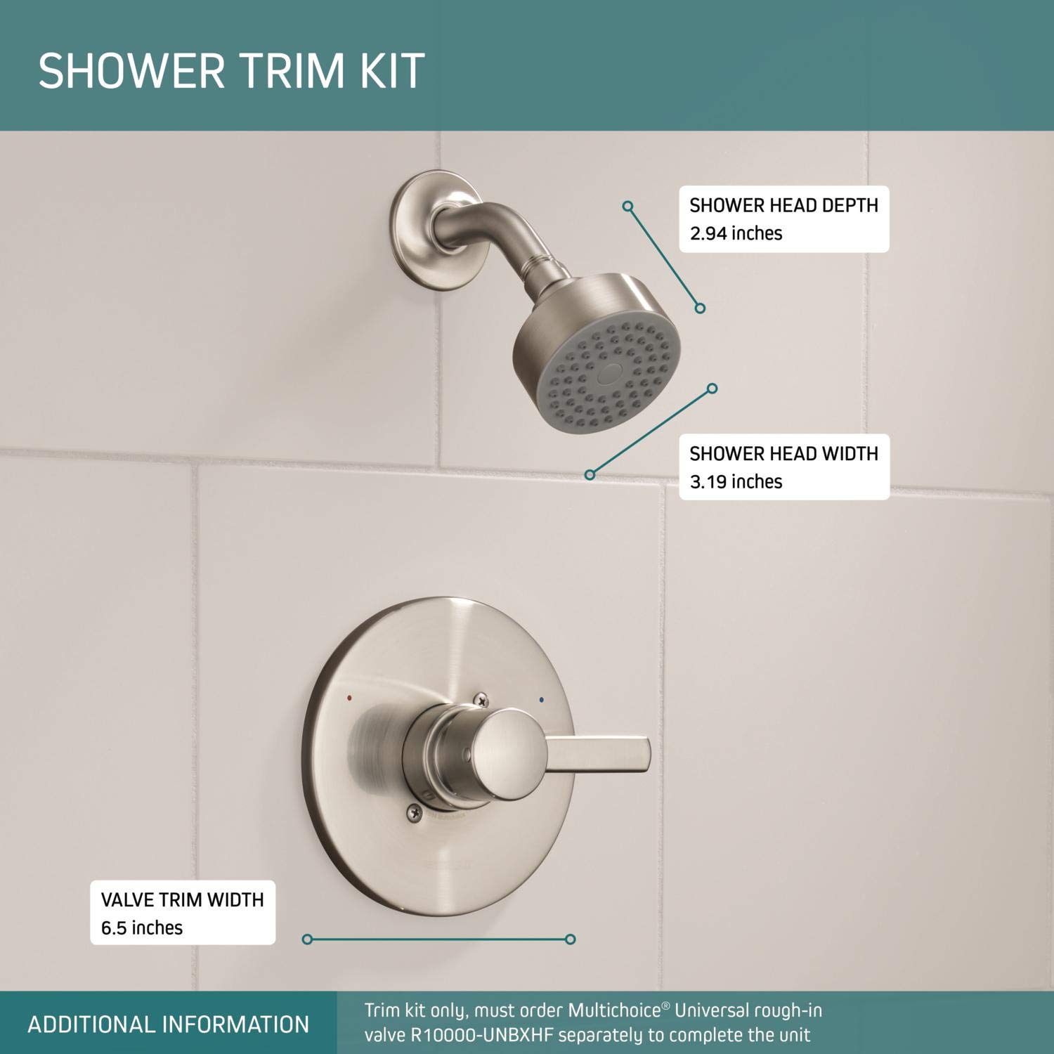 Peerless Precept Tub Shower Trim Kit, Chrome -  - 