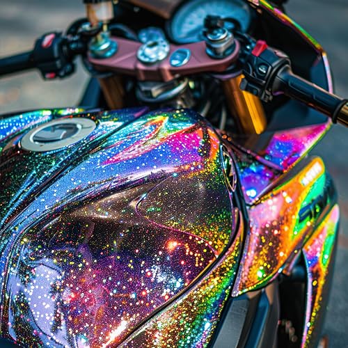 Hemway HAG Auto Metal Flake Premium Glitter Paint Additive For Cars, Bikes, Automotives, Spray Painting, Epoxy Resin & Diy 100G / 3.5Oz - Ultrafine (1/128 Inch 0.008 Inch 0.2Mm) - Silver Holographic thumb #6