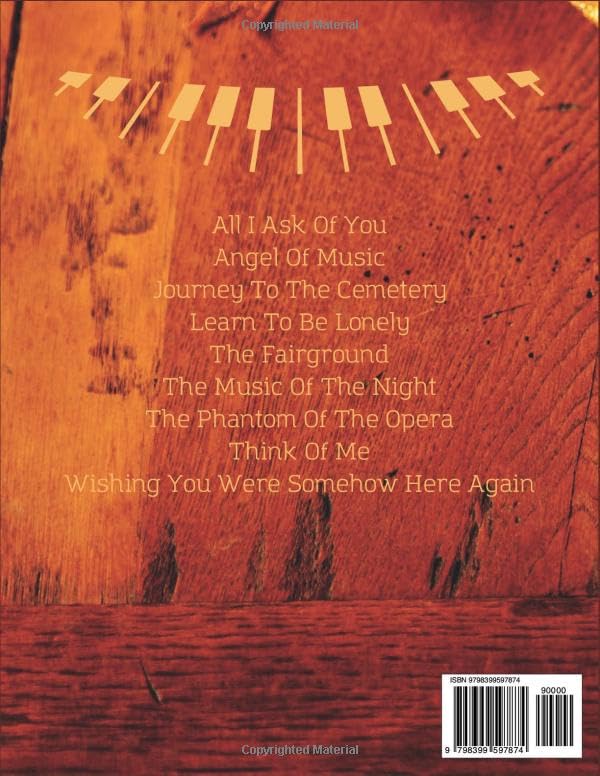 Similar product not like stock photo memories of the opera paperback bookPhantom Of The Opera Piano Solos: 9 Songs (Piano Solo)