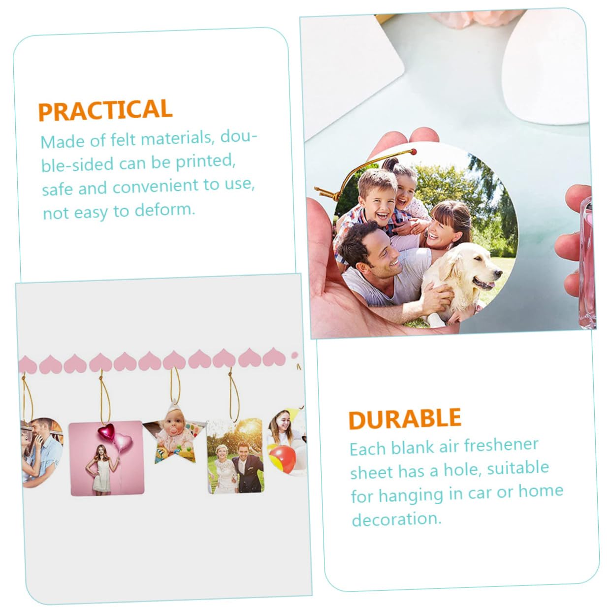 Angoily 3 Set Vuoti Per Sublimazione Decorativi Profumati Per E Armadi Facili Da Personalizzare E Resilienti Materiale Per Regali Creativi E Fai Da Te 40 Pezzi * 3