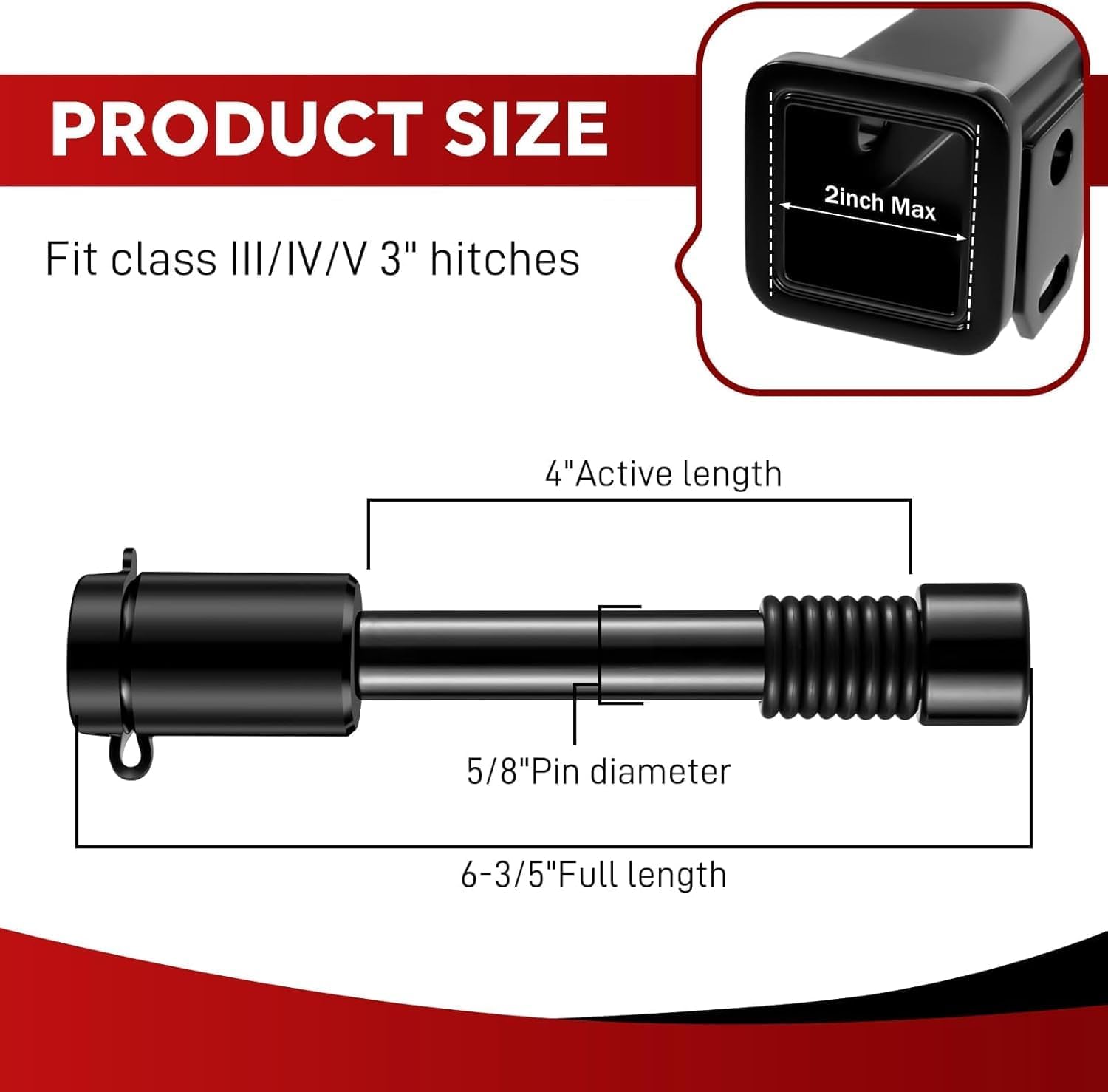 BOYISEN Trailer Hitch Pin Lock 3" Hitches(Pack of 2) and 5th Wheel King Pin Lock 3 Keys Yellow(Pack of 1)