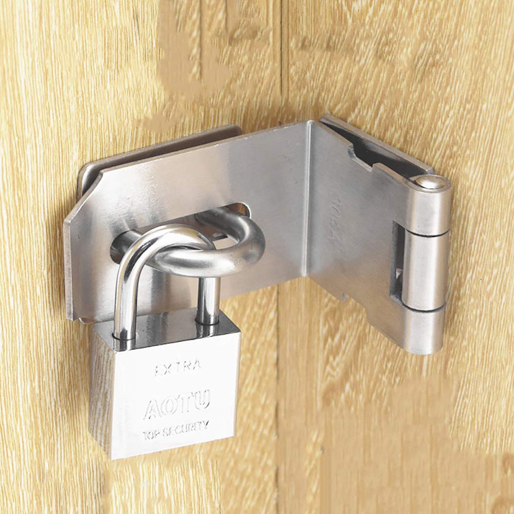 Buy HOWDIA 4 Inch Door Hasp Latch 90 Degree, Stainless Steel Safety