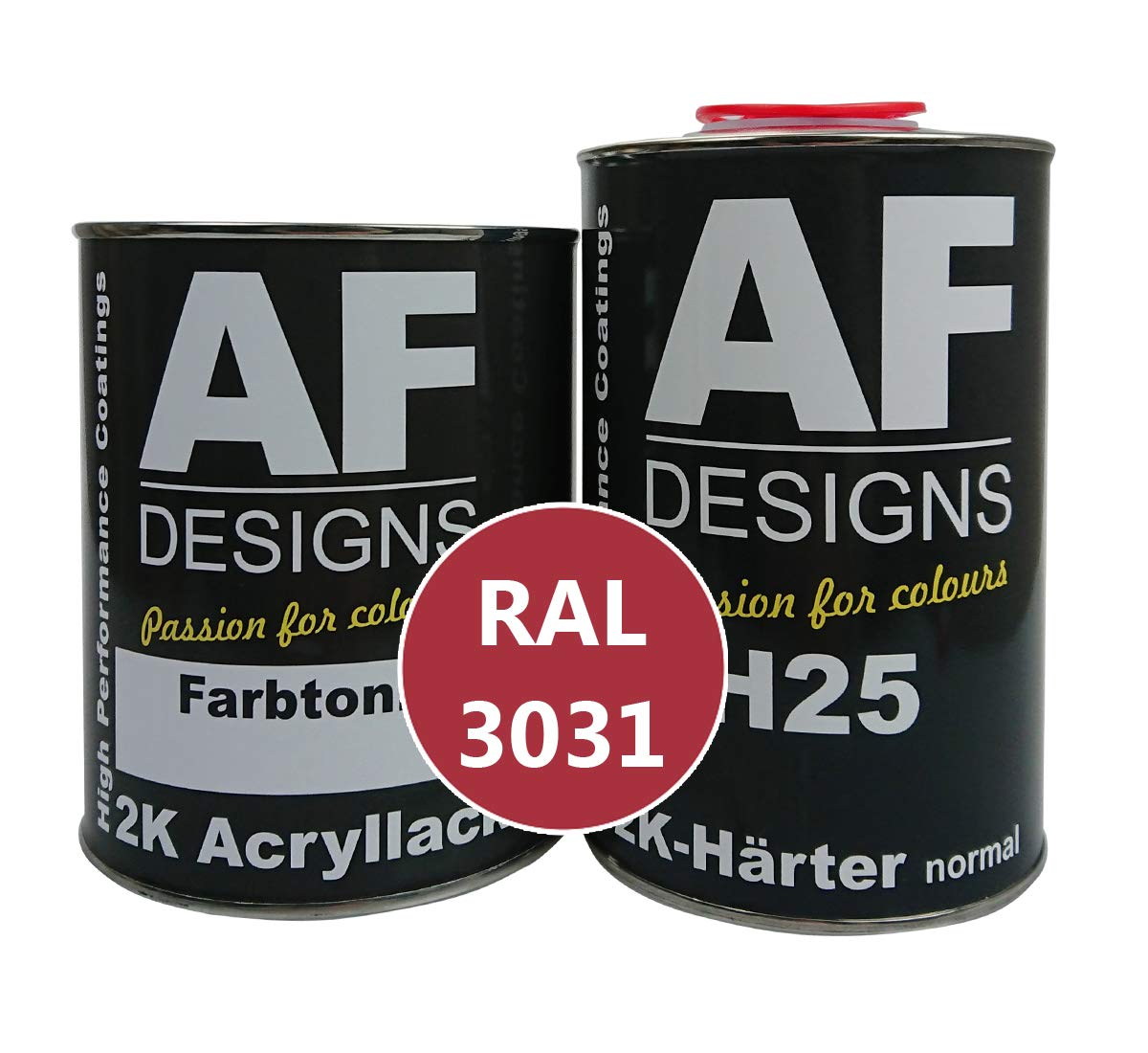 Alex Flittner Designs 2K lakier 4,5 kg zestaw RAL 3031 ORIENTROT jedwabisty mat drewno maszyny lakier przemysłowy do samochodów ciężarowych NFZ