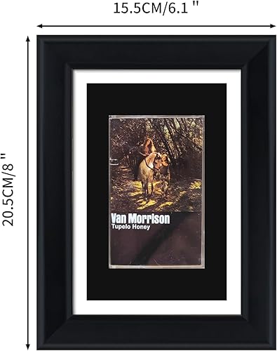 Miniatura 7 de Marco de fotos de cinta de casete, almacenamiento de cinta de casete, marco de exhibición de cassette, con forro de espuma EVA y acabado negro,