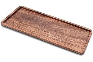 Stunning 13.8" Acacia Wood Bread Plate