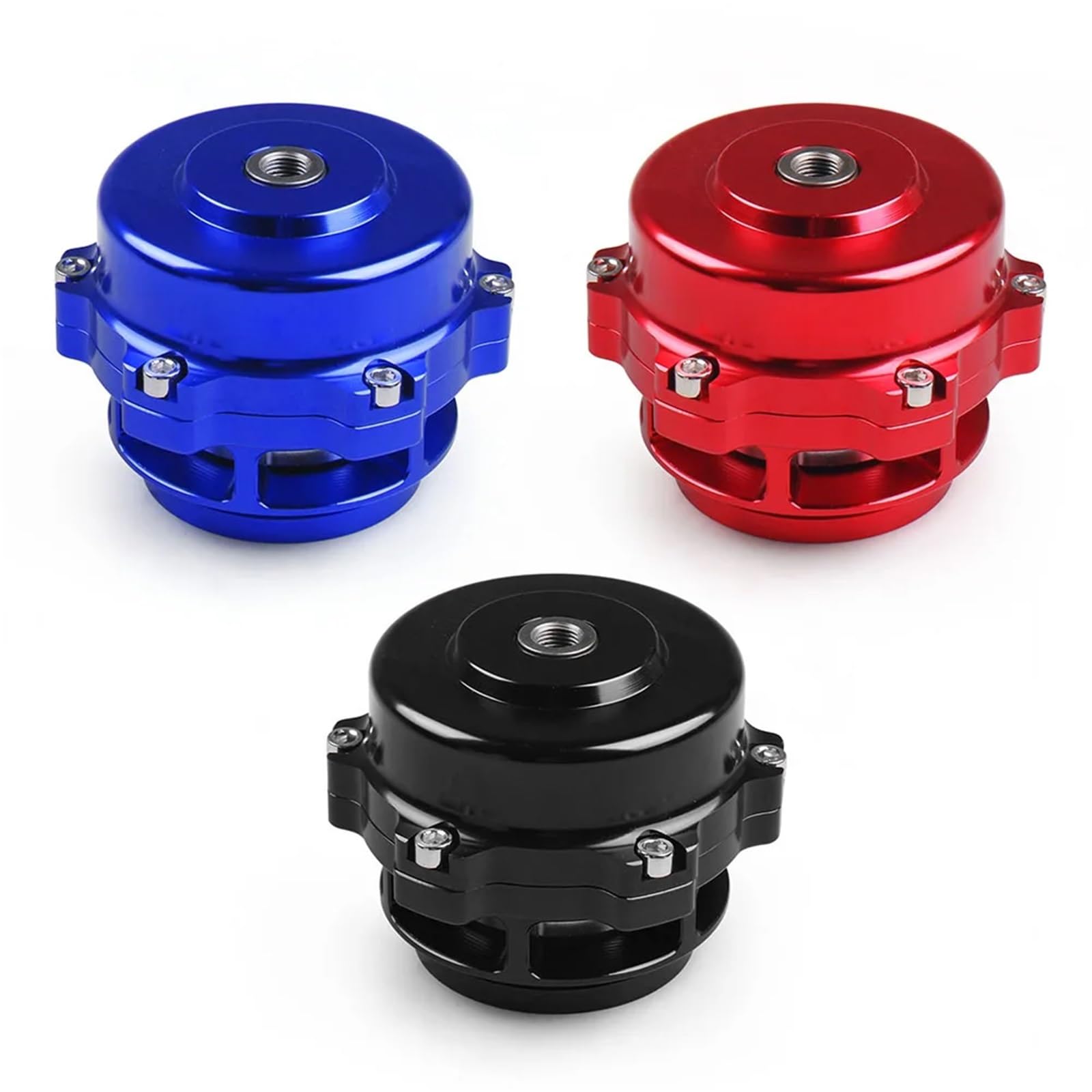 Valve de DéCharge,Turbo Blow Valve Soupape De Décharge Universelle 50 Mm À Bande En V BOV Q Typer Avec Bride Aluminium Soudée BX100372(Black)