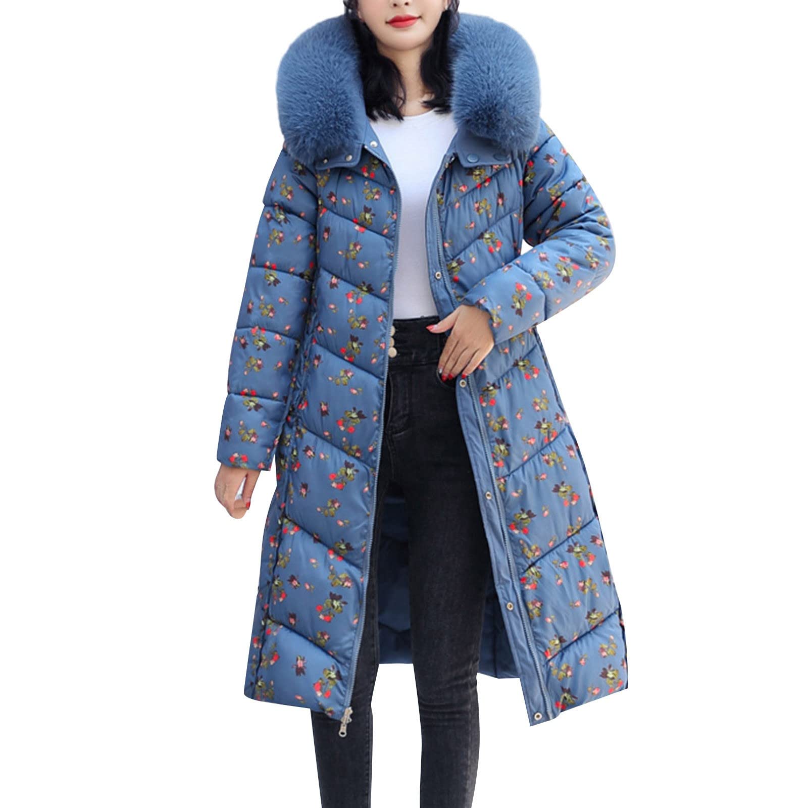 Genérico Chaqueta Acolchada Mujer,Chaqueta De Abrigo SóLido Informal Para Mujer Abrigo Con Capucha Y Bolsillo Reversible Abrigo De Manga Larga Con Bolsillo Con Cremallera