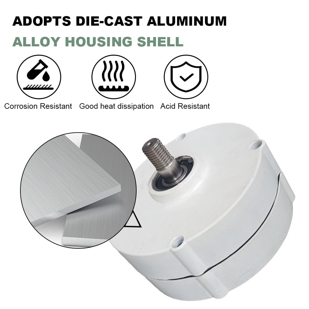 12 V 24 V 48 V 600 W Generatore eolico a 3 fasi | Generatore a magnete permanente | Generatore senza spazzole a turbina per impianti eolici | 650 giri/min | Generatore di corrente fai-da-te (con base