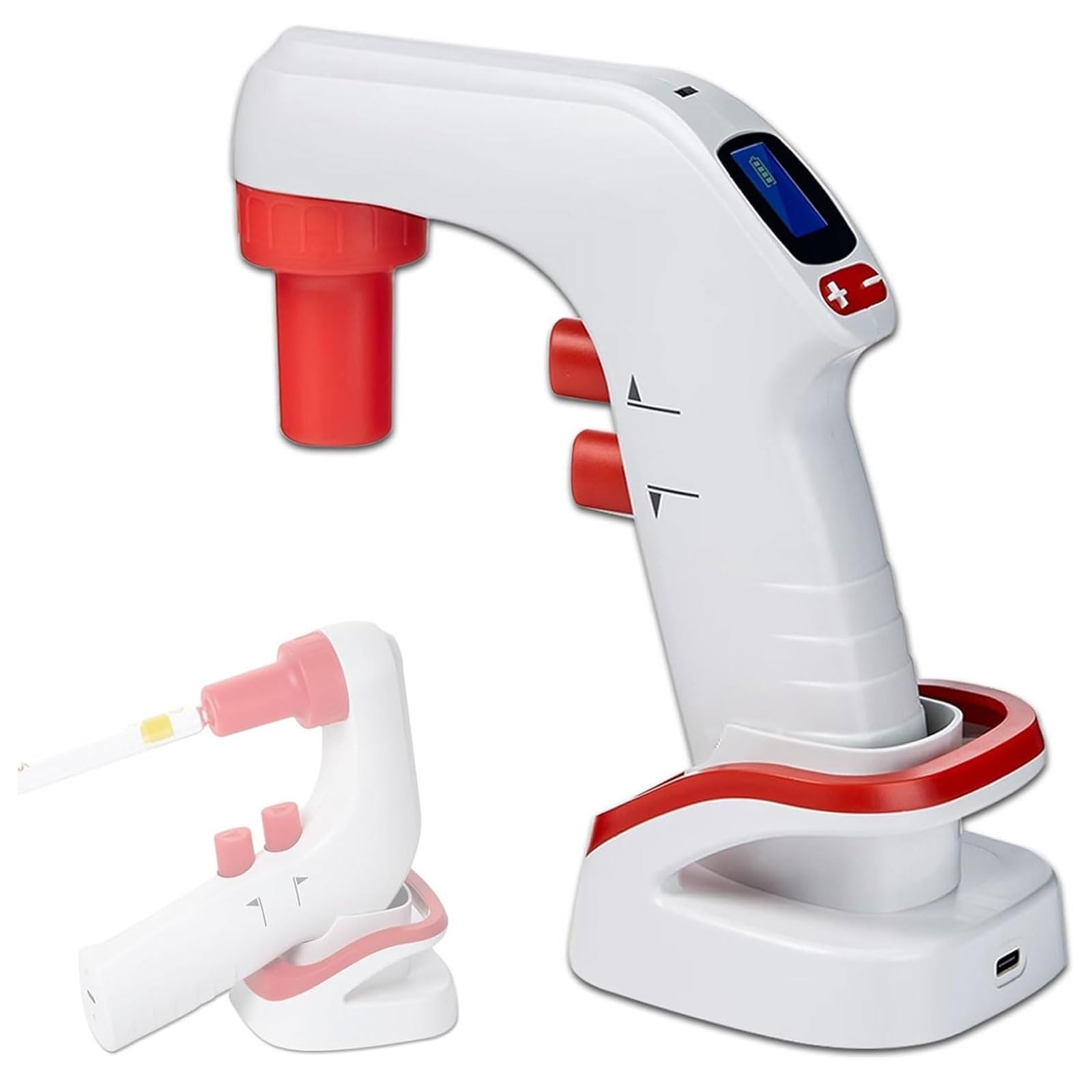 Eiwitany Electric Pipette Controller, Automatic Motorized Pipette Filler with Adjustable Speeds, for Biological & Chemical Laboratory