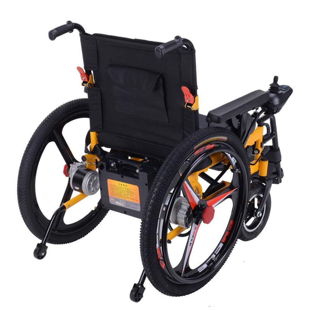 Sedia a rotelle elettrica Pieghevole Pieghevole Leggera per Anziani Anziani disabili Sedia a rotelle elettrica Pieghevole Automatica Intelligente 25 km / 25 km