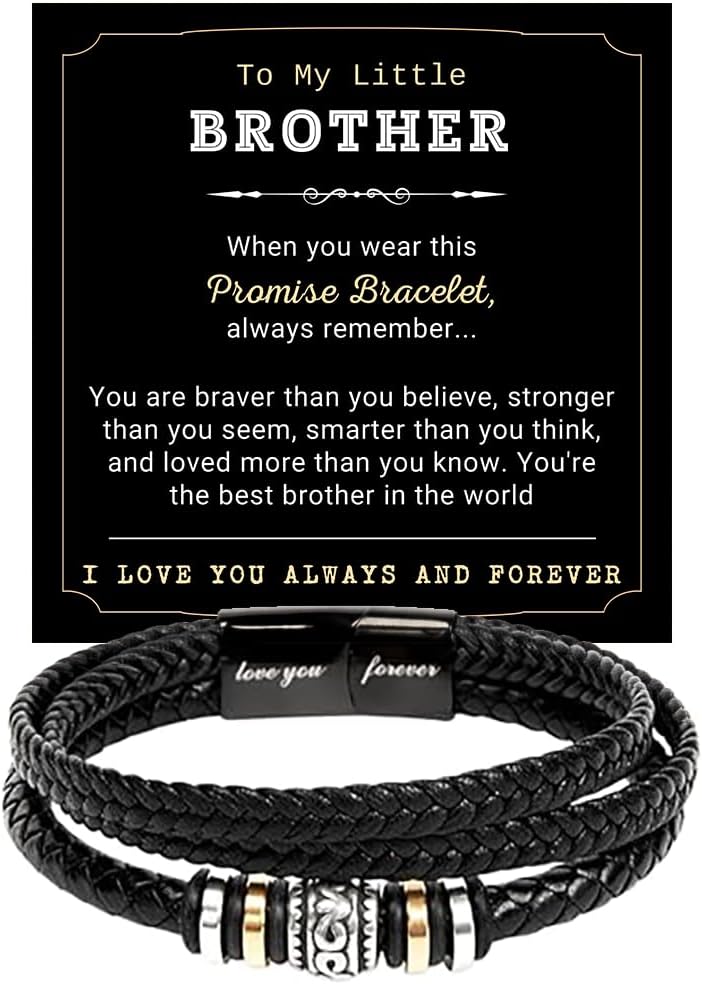 To My Brother Bracelet - Birthday Gift For Brother from Sister With Message Card and Box image 5