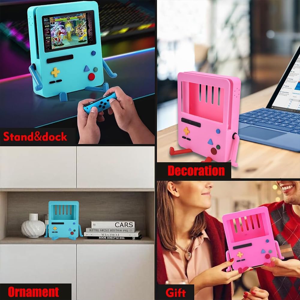 Cartoon Cute Switch Games Custodia Rigida Protettiva per Switch Console Controlle Console di Gioco Cover Protettiva per Switch Accessorio per Supporto per Videogioco Portatile Rosa