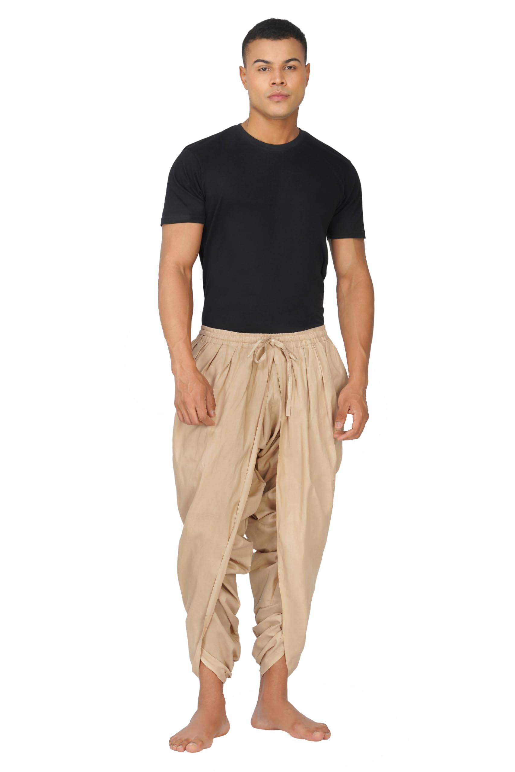 Readymade Pure Cotton Yoga Meditation Kalaripayattu Dhoti Pants (Free Size)