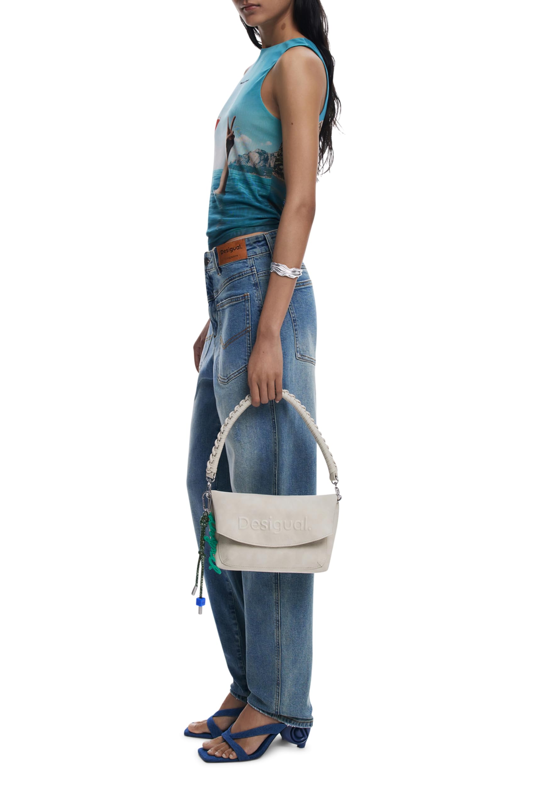Desigual BOLSO MEDIO LOGO TROKEL PIE, 6006 PIEDRA, U