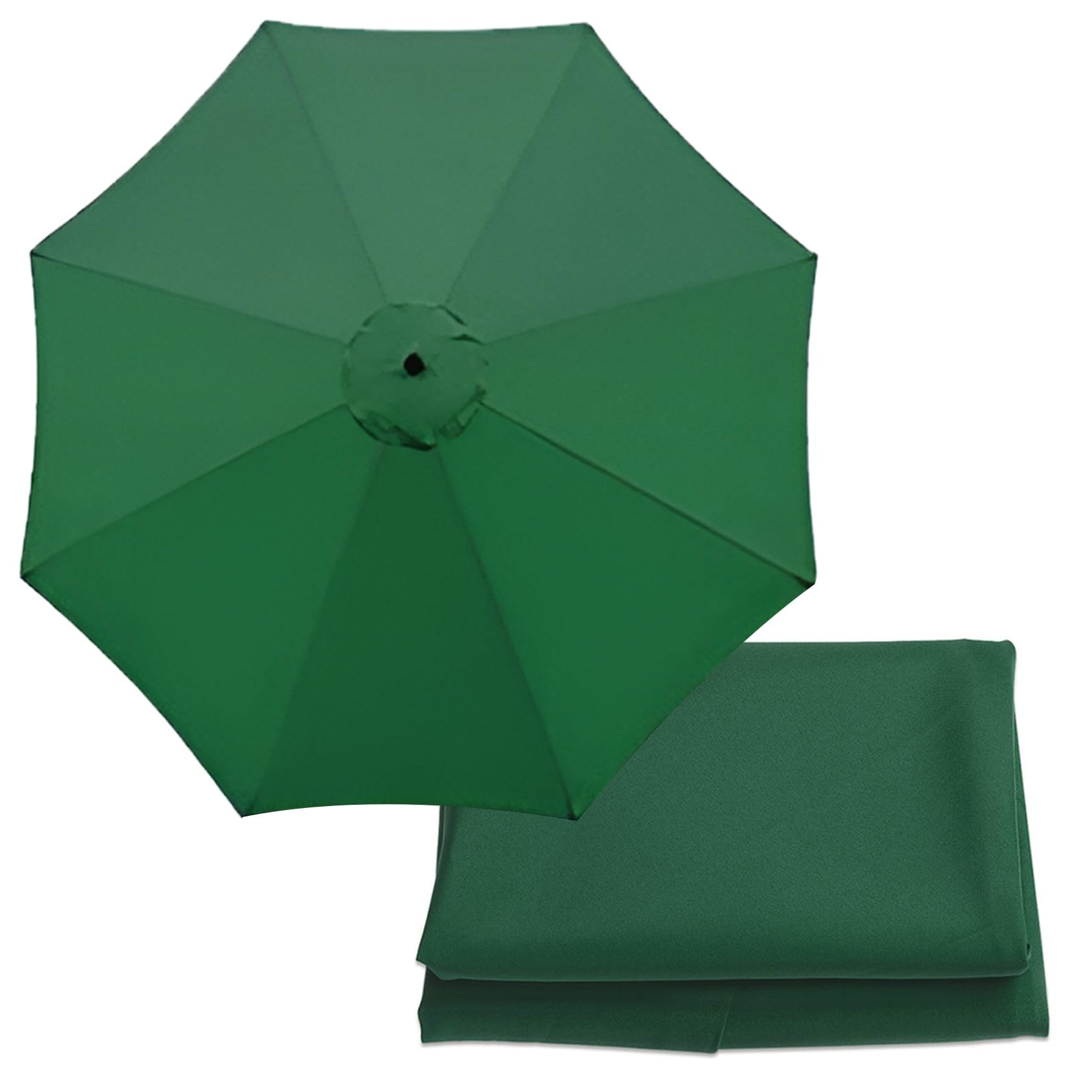 9.8ft/300cm Patio Umbrella Replacement Canopy 6 Arms/8 Arms Replacement Parasol Canopy Cover Replacement Cloth For Cantilever Umbrella(Color:Green,Size:8 ribs-3m(9.8ft))