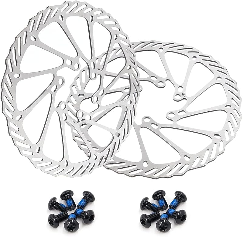 GoHZQ Rozsdamentes Acél Féktárcsa Szett 180 mm - 2 db Kerékpár Tárcsa 12 Csavarral MTB Országúti BMX Biciklikhez