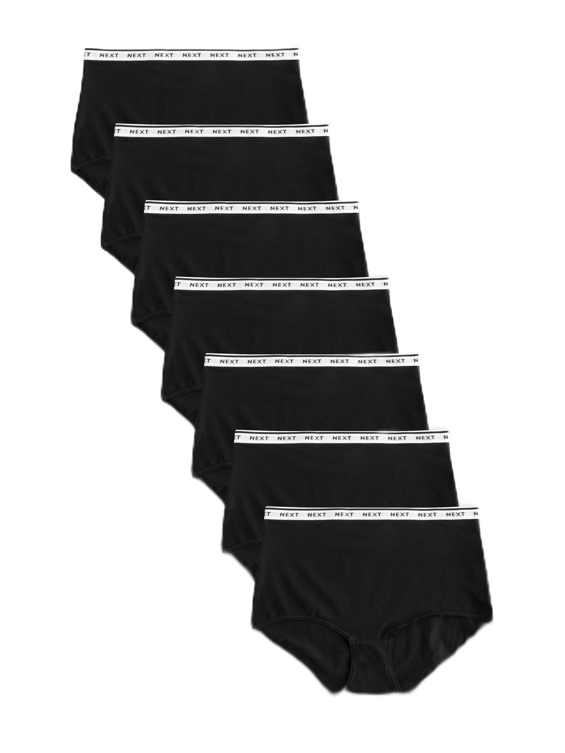 NEXT Damen 7er-Pack Baumwoll-Slips mit Logo, voll bedeckend