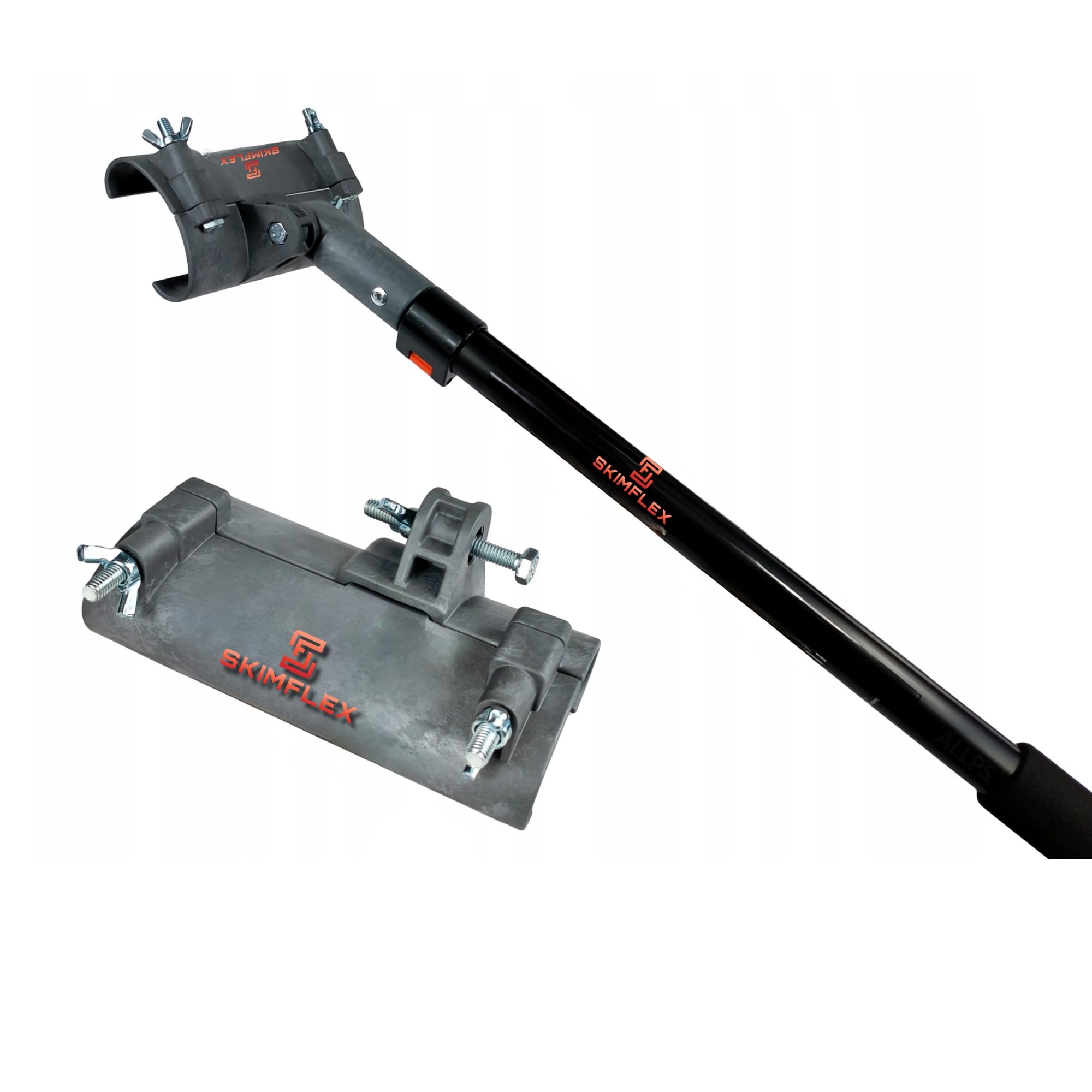 Skimflex Plastering Skimming Spatula Superspat Pro Ultraflex Blade Stainless Steel Aluminium Body (1.8 ext Pole/Bracket)