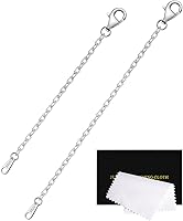 Vista 12 de Extensores de cadena dorada para collares, extensiones de pulsera de plata de ley, extensor de collar dorado para mujer, juego de 3 piezas, 1, 2, 3