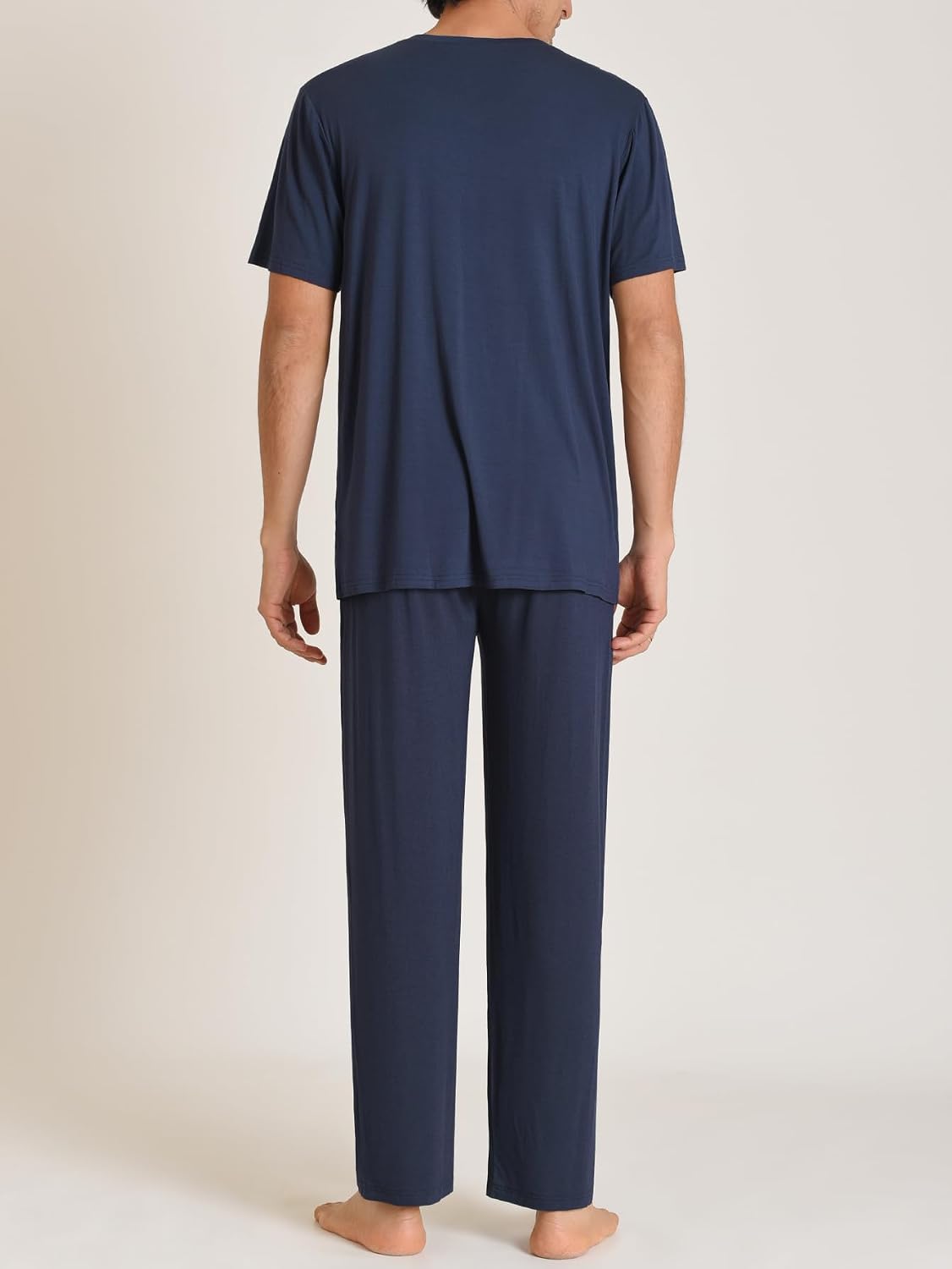 Latuza Men's Soft Pajama Set Viscose Short Sleeves Top with Pants