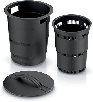 Prosperplast Underground Garden Composter with Ventilation Holes Made of Durable Plastic Compost Bucket for Making Fertiliser Black 11 Litre 25 x 53 cm