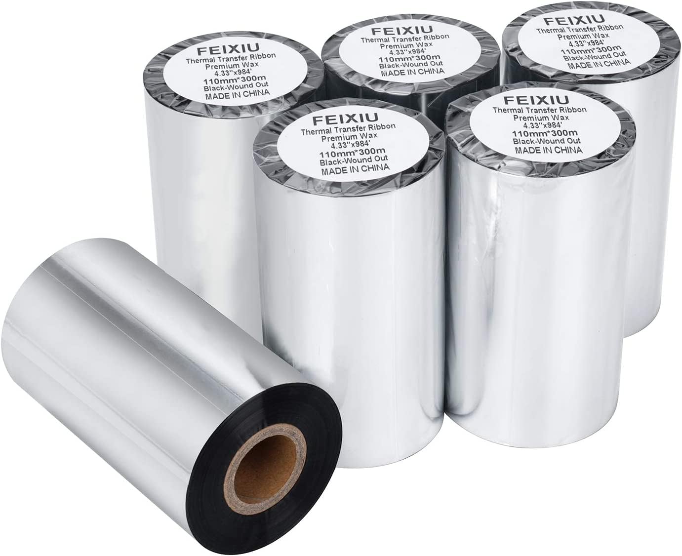 10 cintas de cera de transferencia térmica Ink Out 110 x 300, Zebra, Sato, Citizen, Toshiba, Argox, Intermec