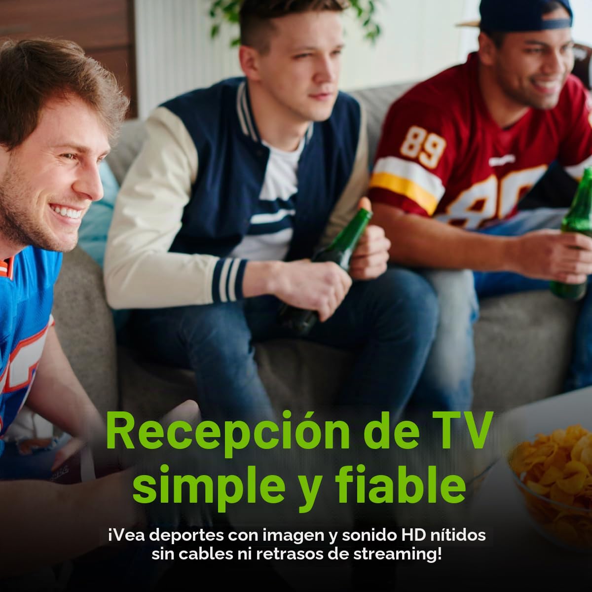 Mohu Leaf - Nuevo aspecto, diseño gris cálido - Antena de TV para interiores ultrafina, UHF VHF, rango de 40 millas, multidireccional, 4K UHD, NEXTGEN TV - con cable de 12 pies