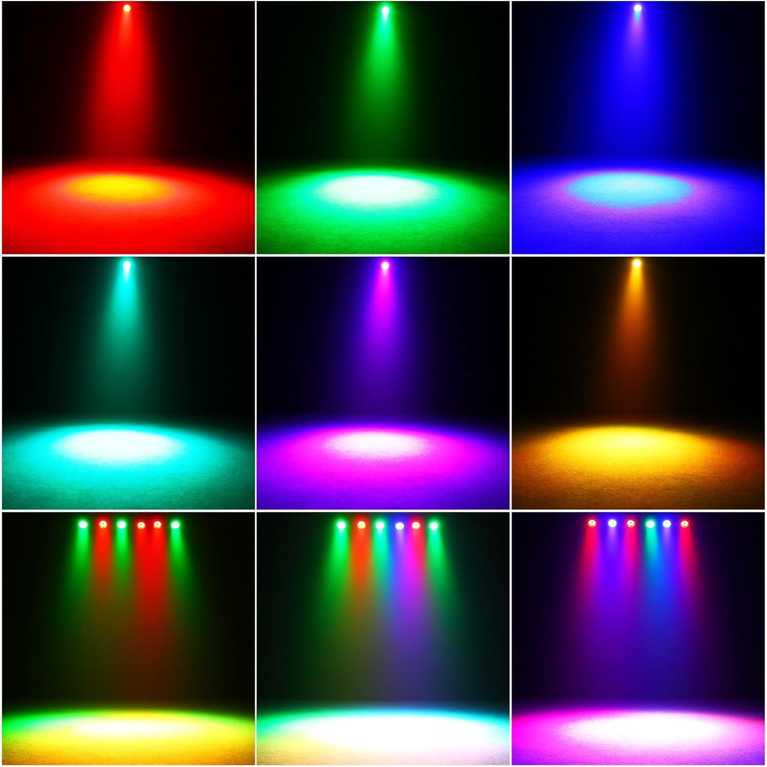 4PCS 6 x 3W IP67 Wasserdichtes LED Par Scheinwerfer, RGBW 4 in 1 Par Licht mit Fernbedienung LED Bühnenlicht, für Disco, Outdoor-Auftritte, DJ Show, Party, Bar, Bühnen