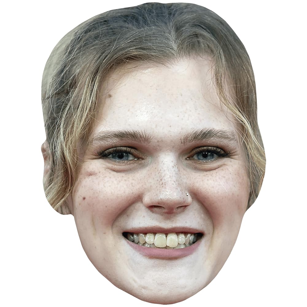 Lucy Hellenbrecht (Smile) Celebrity Mask, Flat Card Face, Fancy Dress Mask