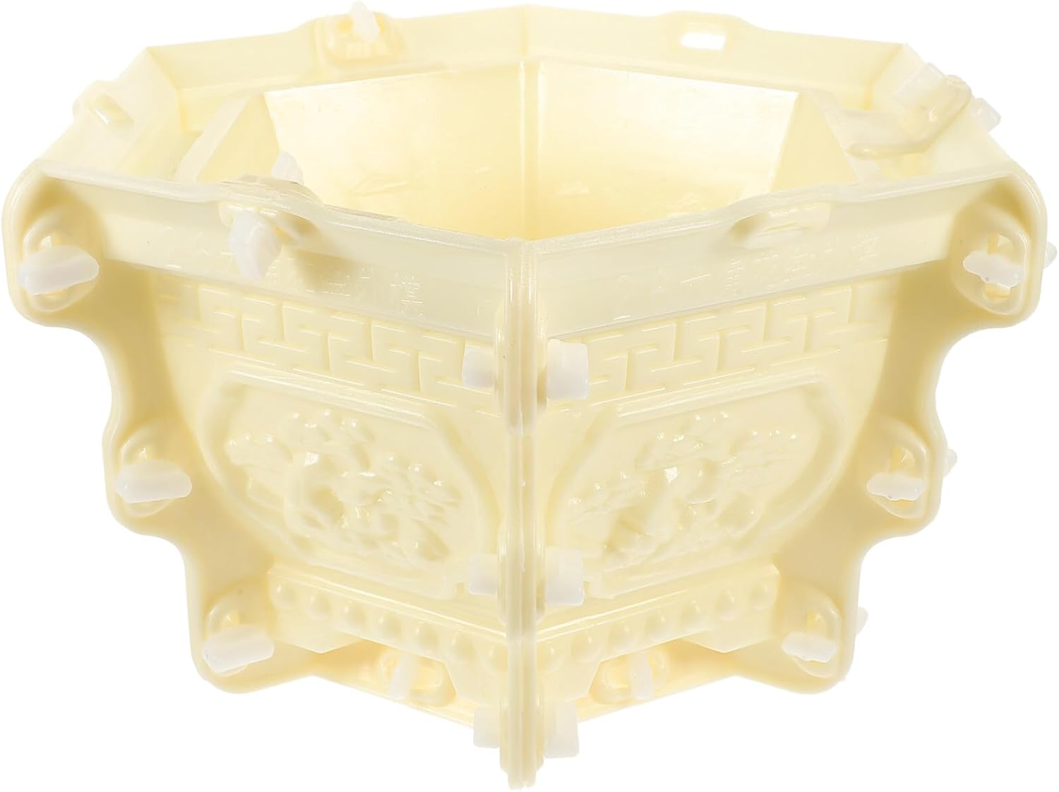 GANAZONO Concrete Bonsai Pot Mold Hexagonal Planter Mold for DIY Succulent Flower Pots 12.59X12.2X8.26 Inches Durable Garden Container