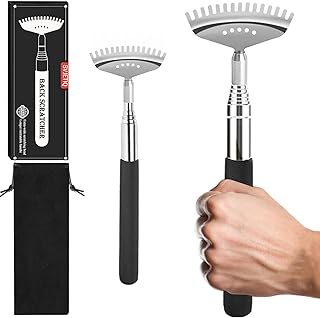 Oversized Extendable Back Scratcher for Men Women Adults, 2 Pack Different-Sizes Telescoping Back Massager, Men Gadgets Fathers Day Dad Gifts for Birthday Christmas Stocking Stuffers