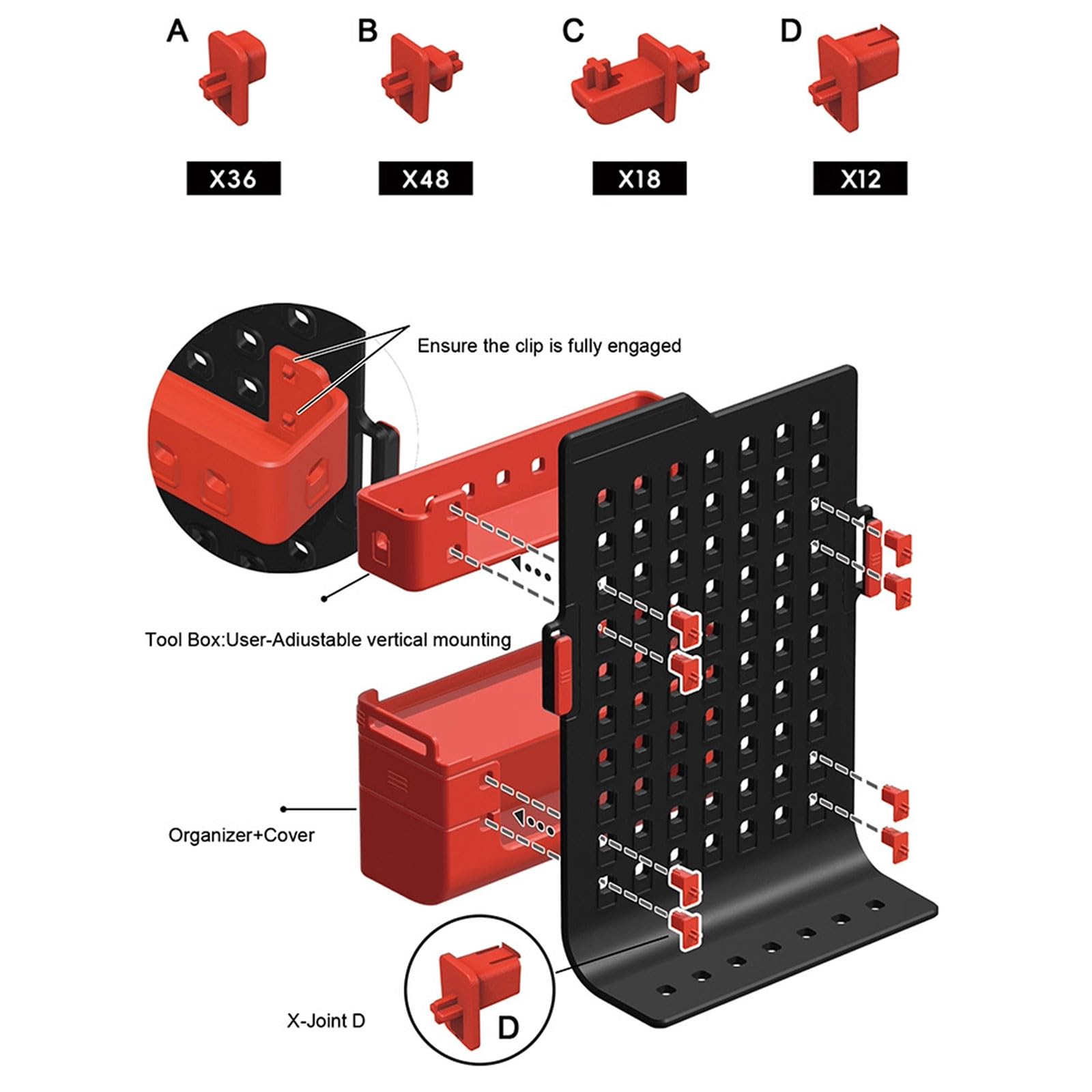 Scheda organizer multiuso per keycap con layout regolabile per appassionati e spazi di lavoro Scheda di archiviazione keycap ABS+PC Pegboard per l'organizzazione della scrivania