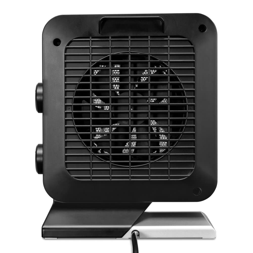 TROTEC TFC 13 E Termowentylator ceramiczna dmuchawa grzewcza 2 stopnie grzania 700 W i 1400 W do pomieszczeń do 20 m²/50 m³ w kolorze czarnym i energooszczędny