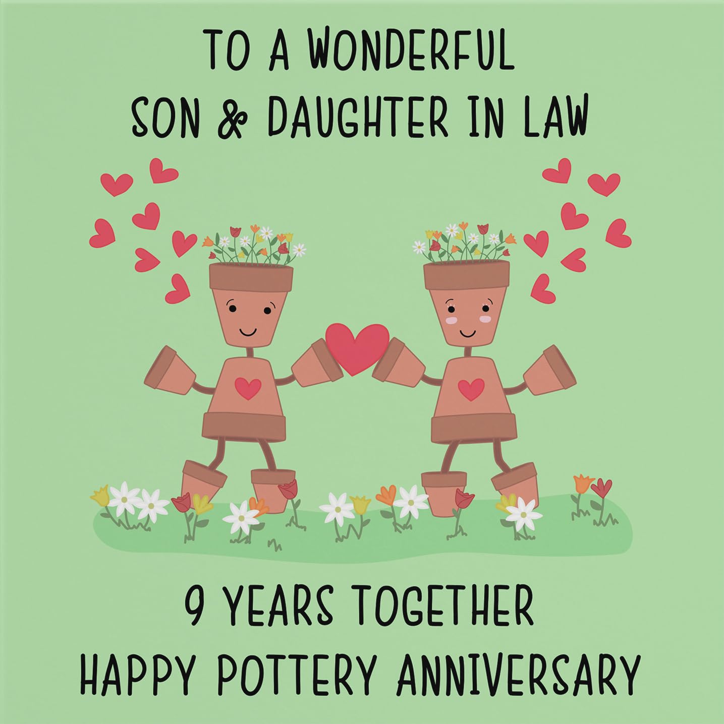 Hunts England, Son And Daughter In Law 9th Anniversary Card, To A Wonderful Son & Daughter In Law, 9 Years Together - Image 2