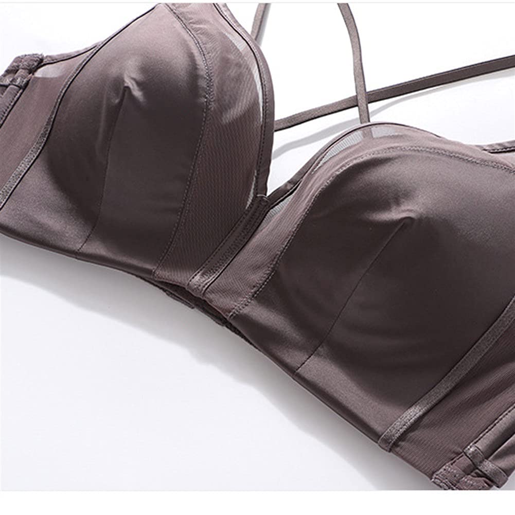 YZCIS Set Intimo da Donna Reggiseno Push up in Raso da Donna con Ferretto e Slip Intimo in Due Pezzi Set di Mutandine Bikini Bralette Sleepwear Rosso
