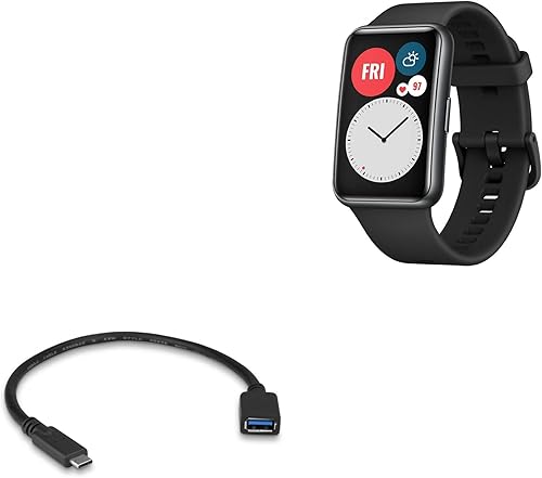 Miniatura 1 de BoxWave Cable compatible con Huawei Watch Fit (cable de BoxWave) - Adaptador de expansión USB, añade hardware conectado USB a tu teléfono para