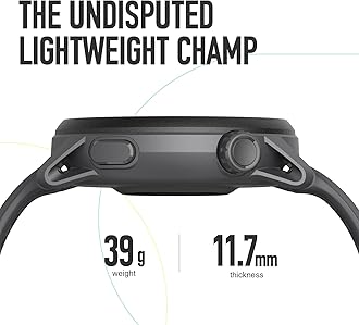 COROS PACE 3 GPS Sport Watch, Lightweight Running Watch, 17-Day Battery Life, Accurate GPS, Heart Rate Monitor, Navigation, Sleep Tracking, Training Plan, Run, Bike, and Ski (Black Silicone)