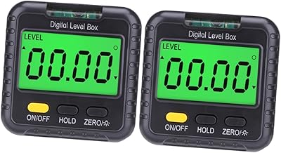 OSALADI Medidor De Ângulo Digital 2Pcs Caixa De Nível De Bolha Inclinômetro Medidor De Ângulo Transferidor De Nível Eletrônico Mini Caixa De Medida Chanfrada De Ângulo Magnético De Ângulo