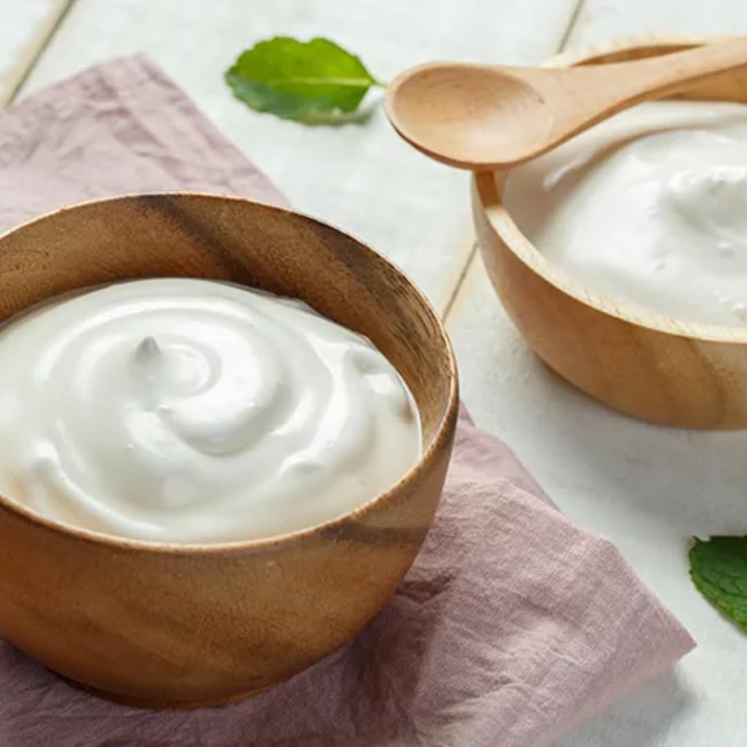 Elinas Joghurt nach Griechischer Art Natur 500 Gramm x 4 Stück [Frischegarantie] mit Pufai Grocery