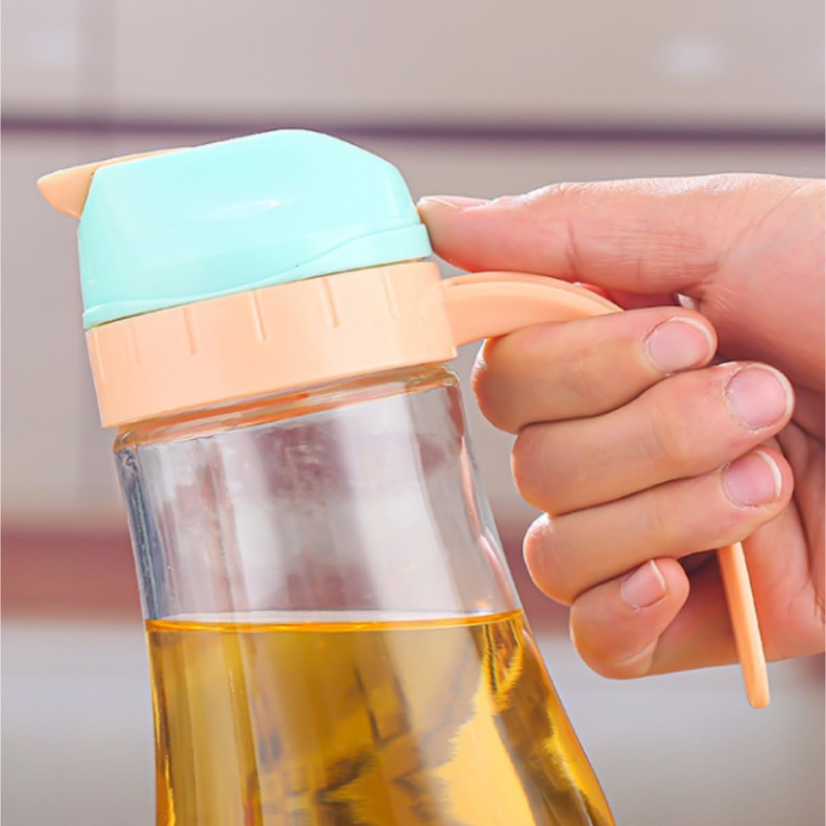 Dispenser per Salsa di Soia Bottiglia Di Aceto For Salsa Di Soia Da Cucina, Antiaderente, A Prova Di Perdite, In Vetro, For Olio, Set Da 2 Pezzi Contenitore Dell'olio