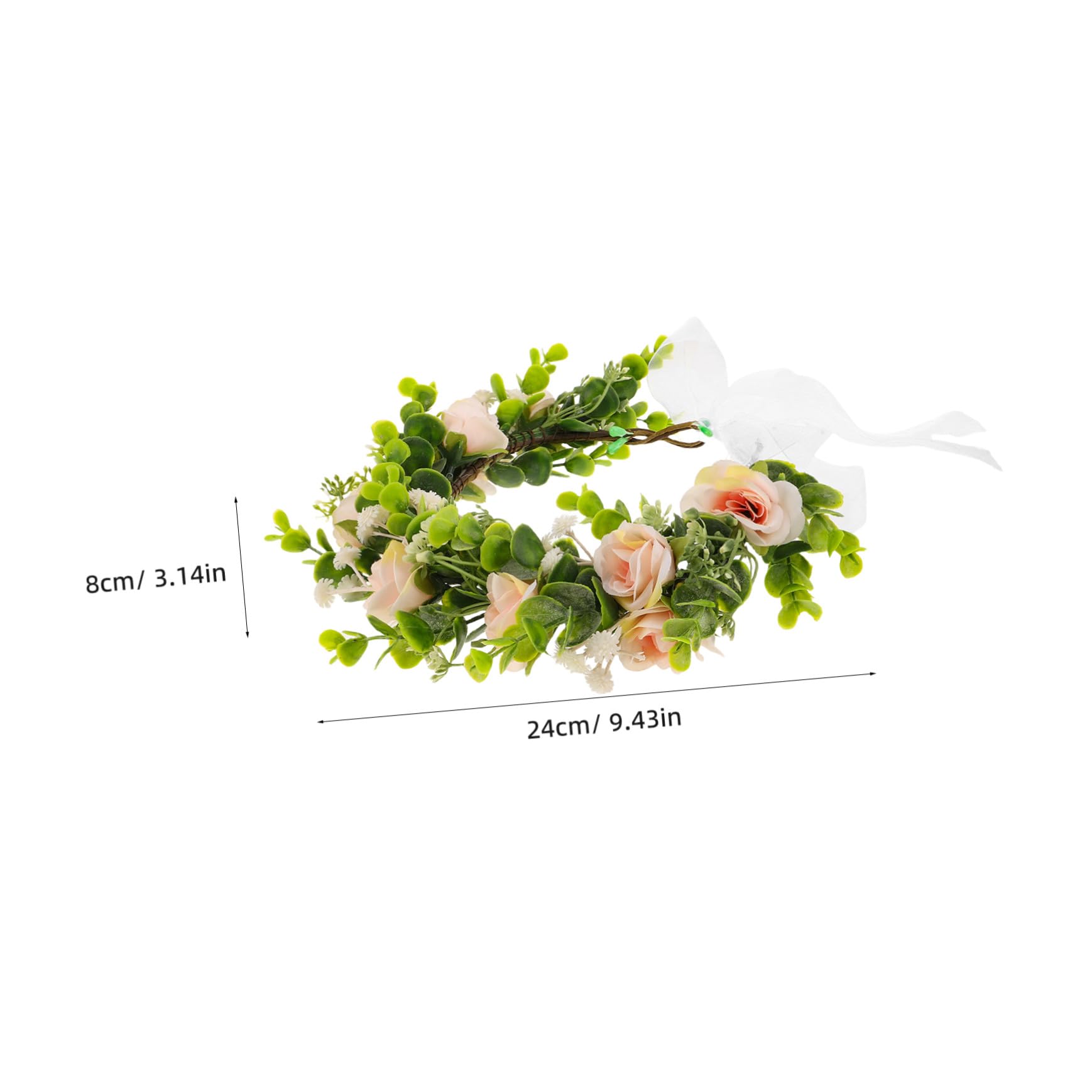 POPETPOP Haustier-Blumen-Stirnband – Handgefertigte Blumen-Girlande Für Hunde & Katzen | Größe Ca. 23x9 Cm, Für Hochzeit, Fotoshooting & Party