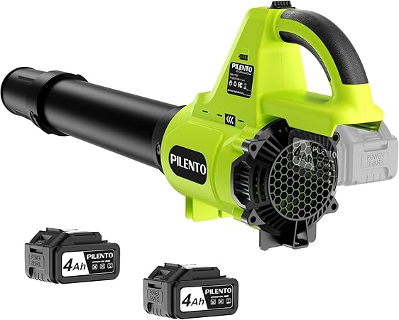 Leaf Blower Cordless with 2 x 4.0Ah Battery Operated and Fast Charger 650CFM.