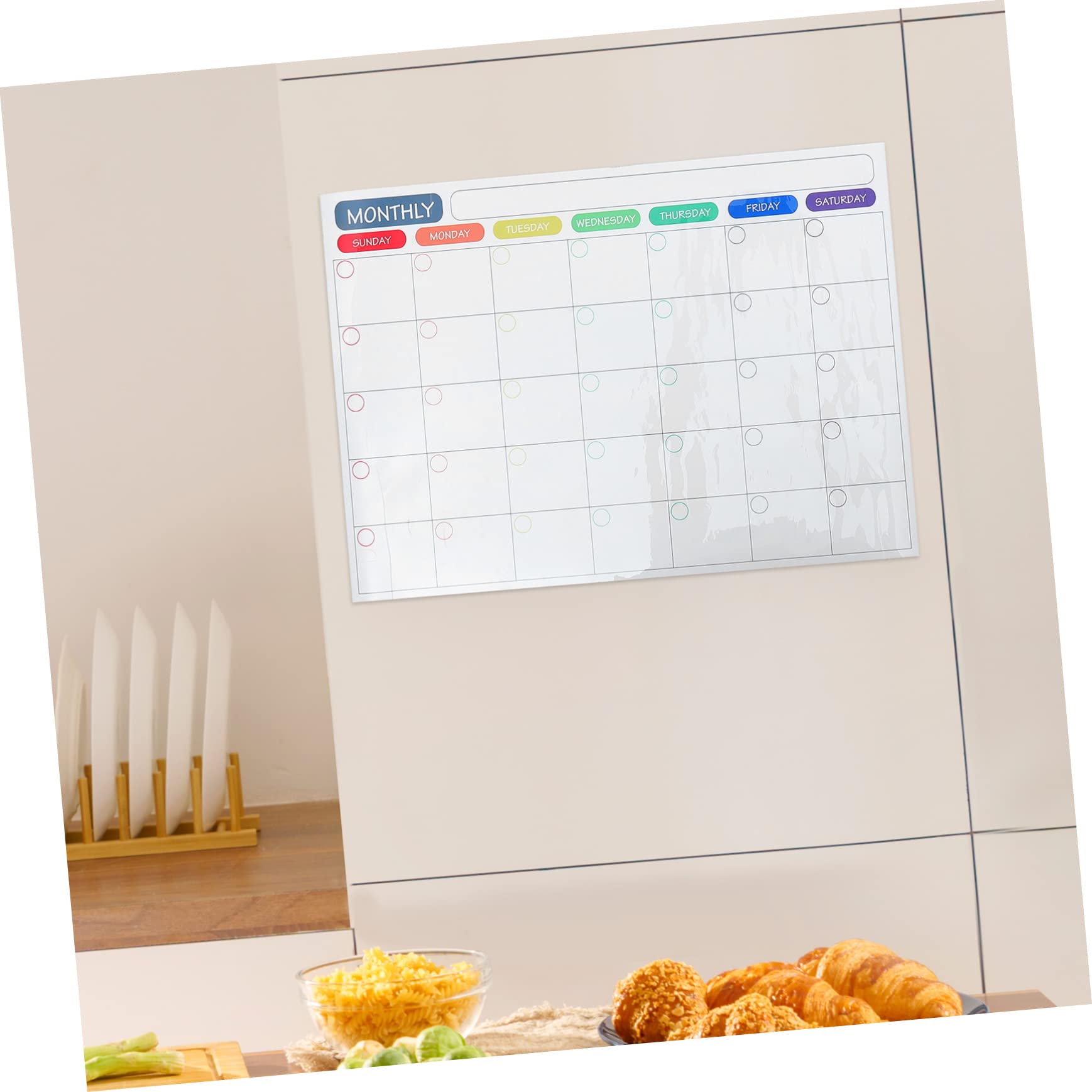 TEHAUX 4ensembles Tableau Magnétique Effaçable Pour Frigo Calendrier Semainier Et Mensuel Réutilisable Organisateur De Planning Avec Marqueurs Et Effaceur Pour Maison Famille